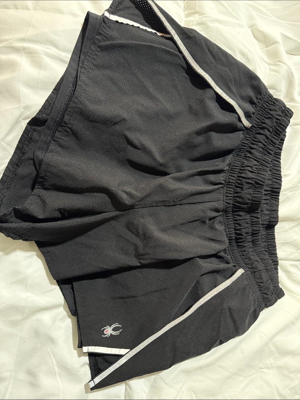 Spyder Black Women's Athletic Shorts with Silver Trim